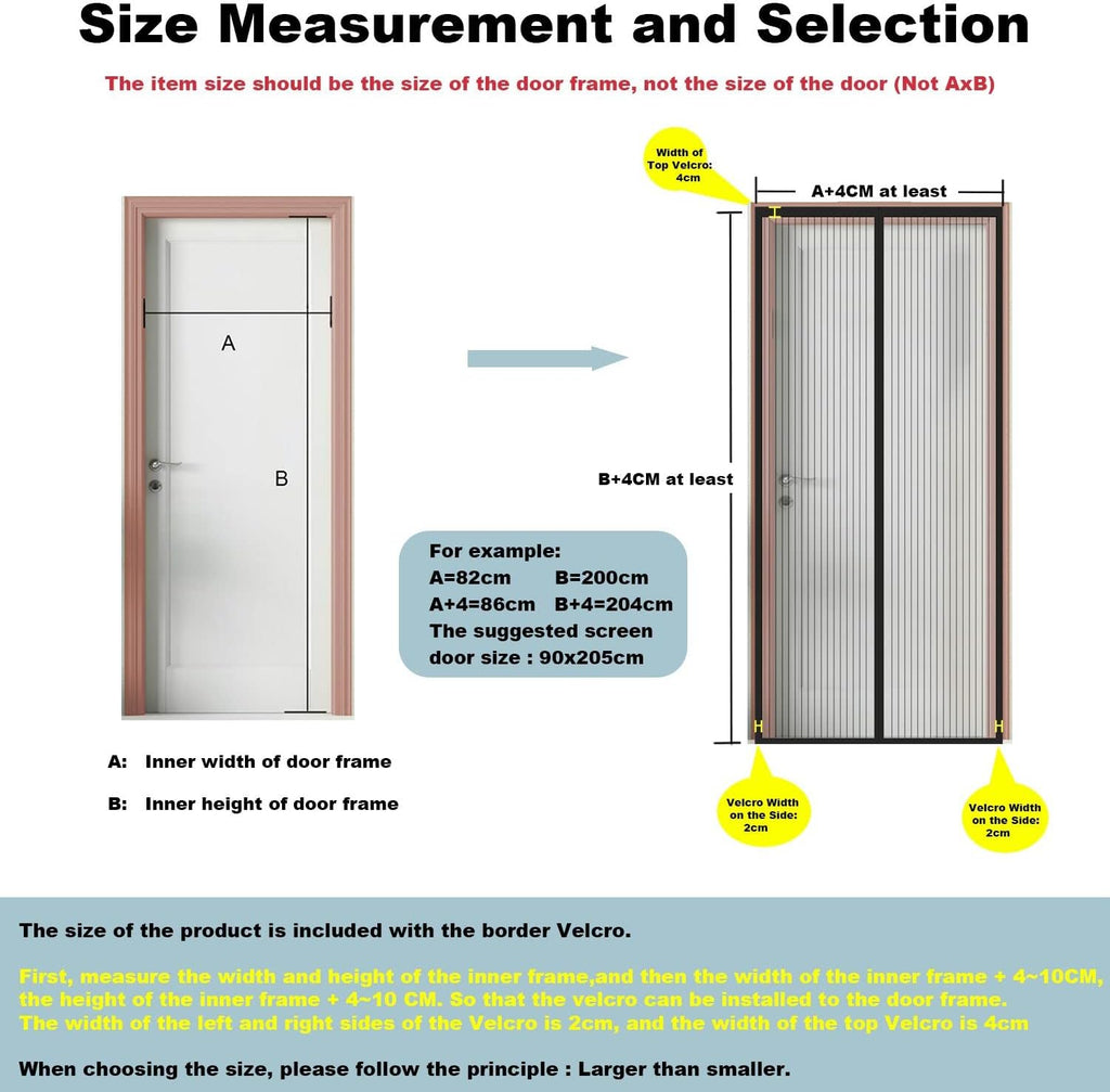 Magnetic Mesh Door – offers effective protection against insects, features automatic magnetic closure, easy to install and use, with a stylish, practical, and durable design.