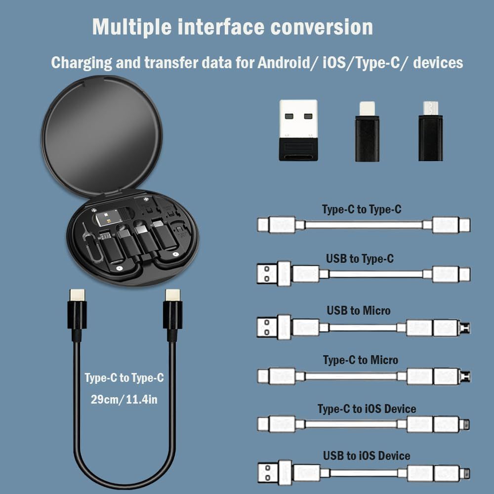 Magic Connection Kit – a compact case that includes multiple cables and adapters compatible with all devices, plus a SIM ejector pin and a built-in phone stand.