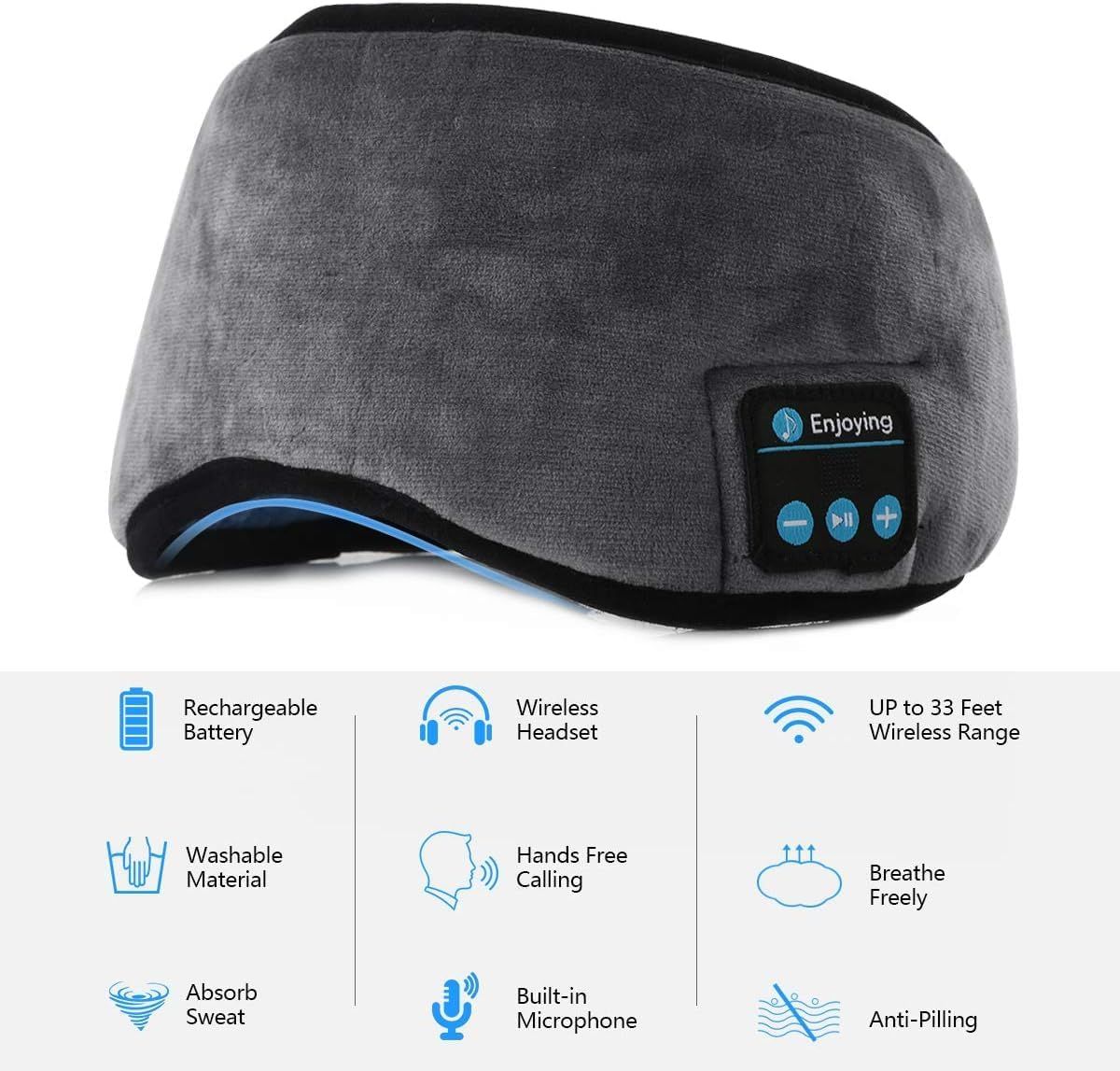 Magic Sleep Mask – Bluetooth eye mask with built-in speakers and microphone, allowing you to enjoy hands-free music while you sleep.